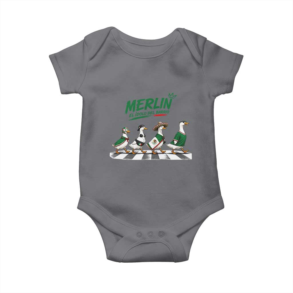 Merlin the Ducks Crosswalk Walk Parody Baby Onesie El Idolo Del Barrio Mexico Duck Soccer Football Fans