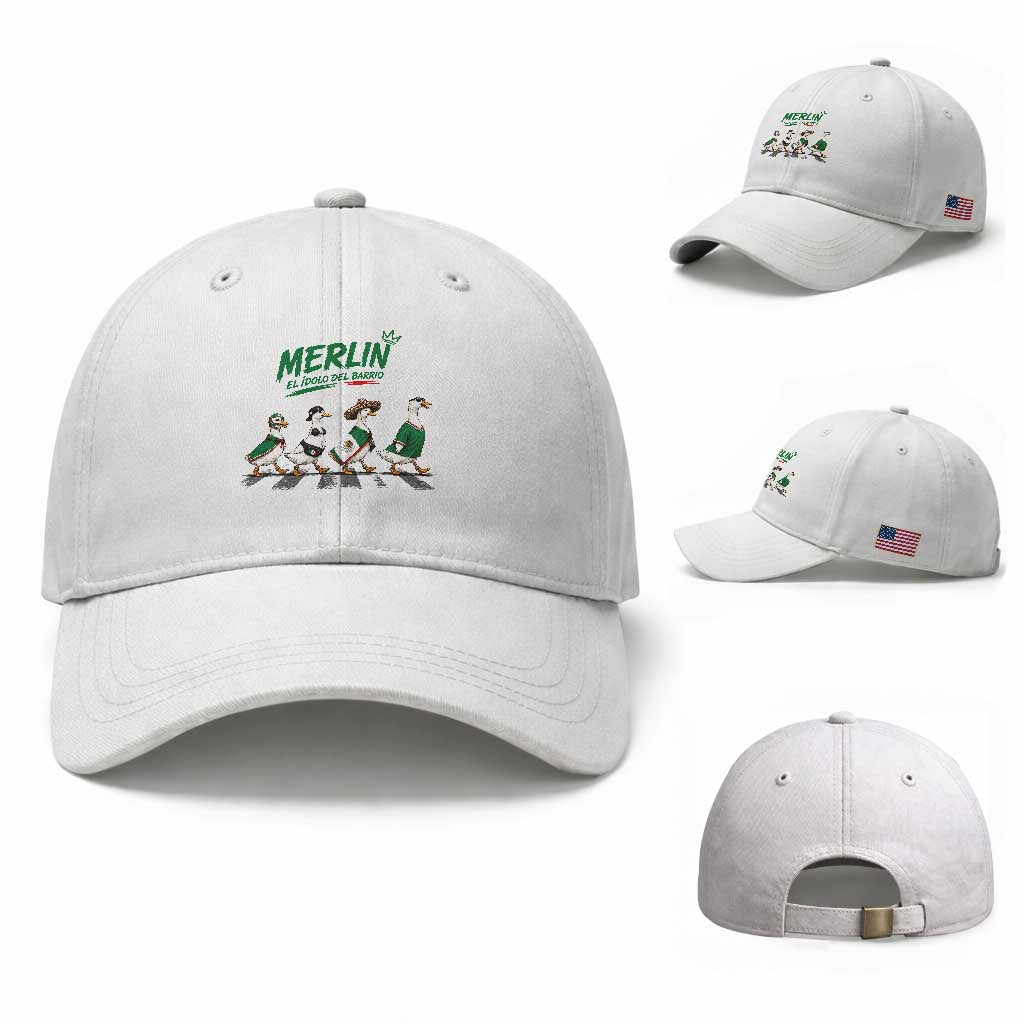 Merlin the Ducks Crosswalk Walk Parody Baseball Cap El Idolo Del Barrio Mexico Duck Soccer Football Fans
