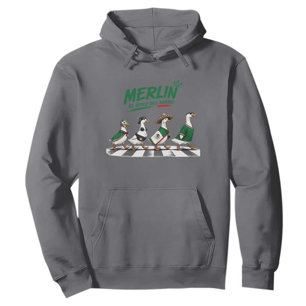 Merlin the Ducks Crosswalk Walk Parody Hoodie El Idolo Del Barrio Mexico Duck Soccer Football Fans
