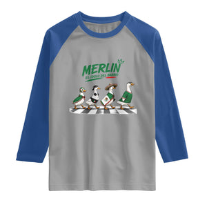 Merlin the Ducks Crosswalk Walk Parody Raglan Shirt El Idolo Del Barrio Mexico Duck Soccer Football Fans