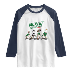 Merlin the Ducks Crosswalk Walk Parody Raglan Shirt El Idolo Del Barrio Mexico Duck Soccer Football Fans