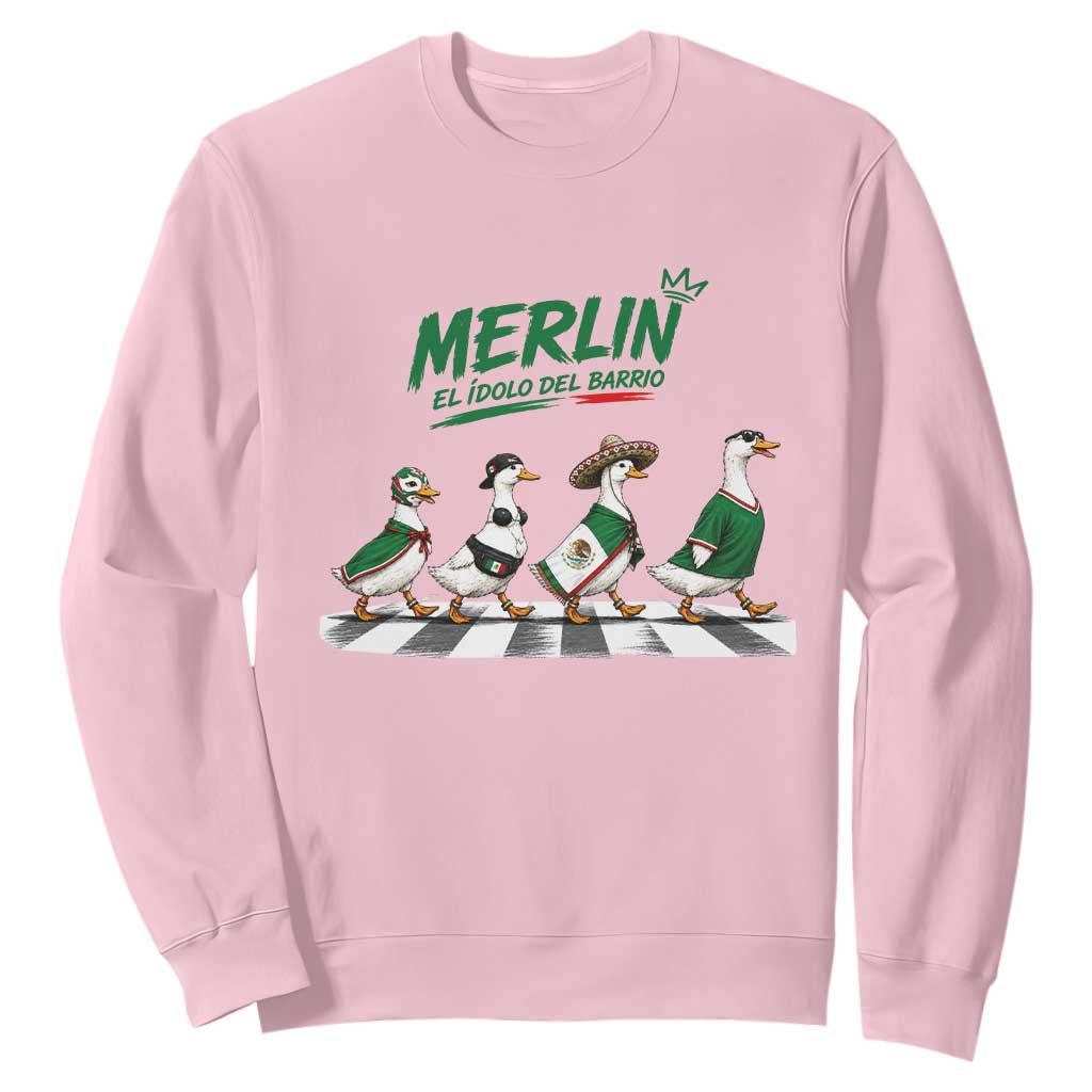 Merlin the Ducks Crosswalk Walk Parody Sweatshirt El Idolo Del Barrio Mexico Duck Soccer Football Fans