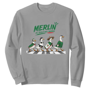 Merlin the Ducks Crosswalk Walk Parody Sweatshirt El Idolo Del Barrio Mexico Duck Soccer Football Fans