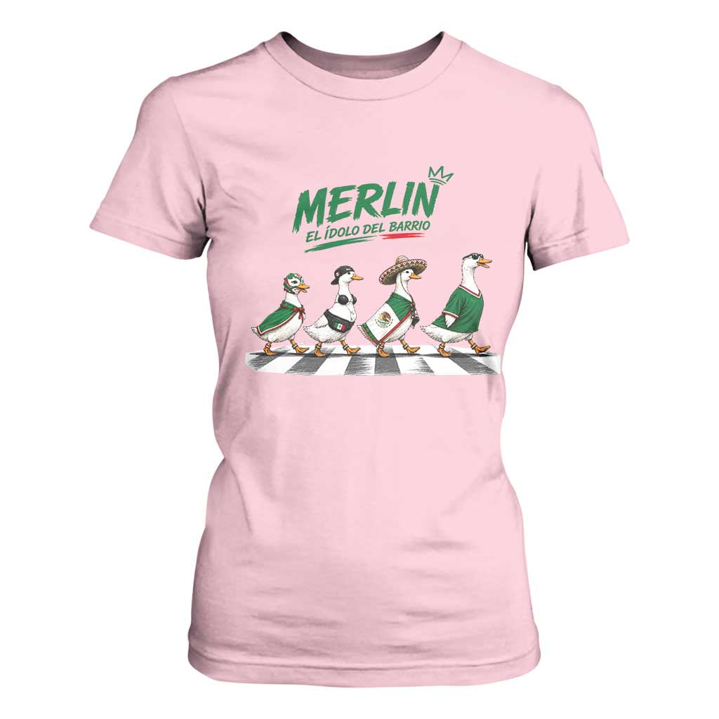 Merlin the Ducks Crosswalk Walk Parody T Shirt For Women El Idolo Del Barrio Mexico Duck Soccer Football Fans