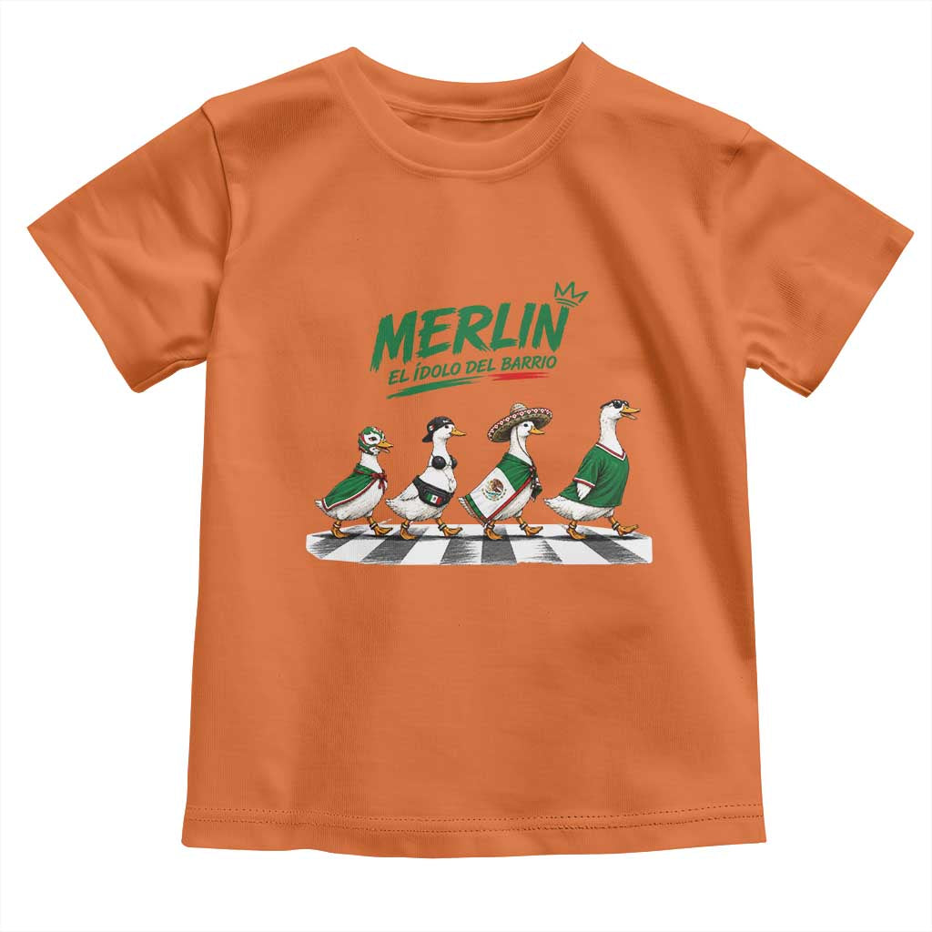 Merlin the Ducks Crosswalk Walk Parody Toddler T Shirt El Idolo Del Barrio Mexico Duck Soccer Football Fans