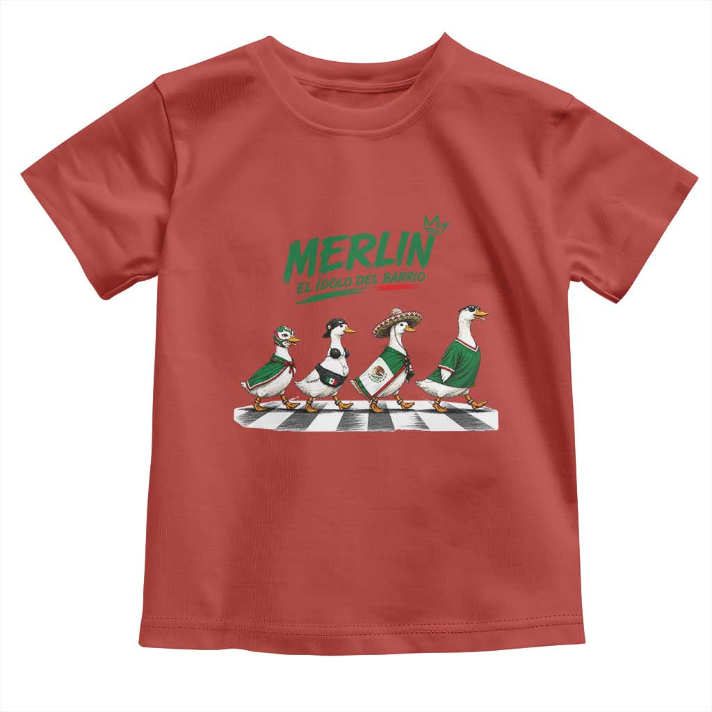 Merlin the Ducks Crosswalk Walk Parody Toddler T Shirt El Idolo Del Barrio Mexico Duck Soccer Football Fans
