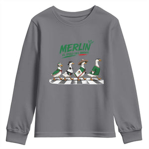 Merlin the Ducks Crosswalk Walk Parody Youth Sweatshirt El Idolo Del Barrio Mexico Duck Soccer Football Fans