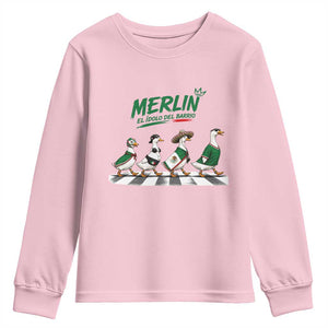 Merlin the Ducks Crosswalk Walk Parody Youth Sweatshirt El Idolo Del Barrio Mexico Duck Soccer Football Fans