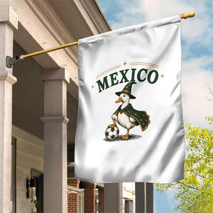 Vintage Mexico Soccer Wizard Duck Magical Fantasy Garden Flag Retro Mexican Pride Football Fans