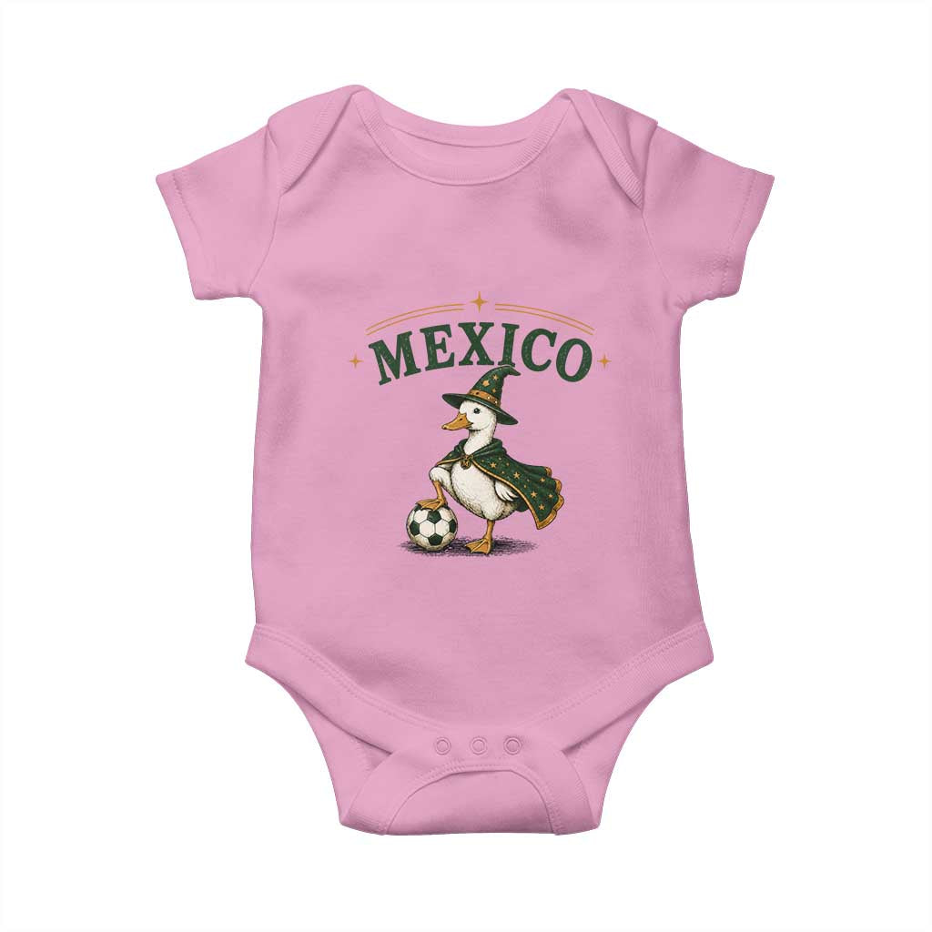 Vintage Mexico Soccer Wizard Duck Magical Fantasy Baby Onesie Retro Mexican Pride Football Fans
