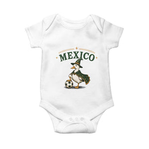 Vintage Mexico Soccer Wizard Duck Magical Fantasy Baby Onesie Retro Mexican Pride Football Fans
