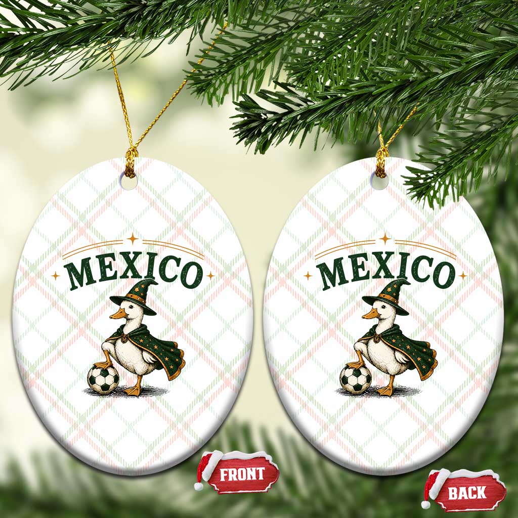 Vintage Mexico Soccer Wizard Duck Magical Fantasy Ceramic Ornament Retro Mexican Pride Football Fans