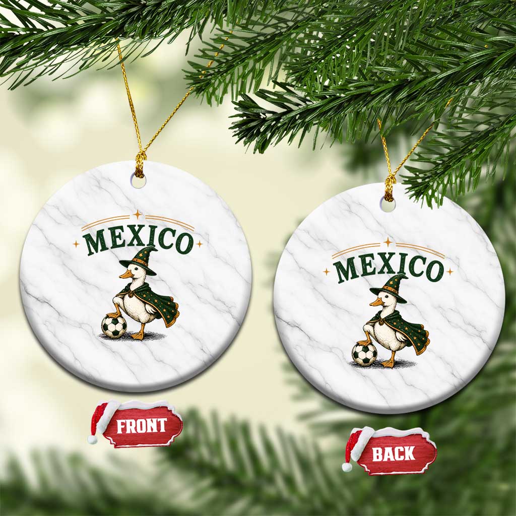 Vintage Mexico Soccer Wizard Duck Magical Fantasy Ceramic Ornament Retro Mexican Pride Football Fans