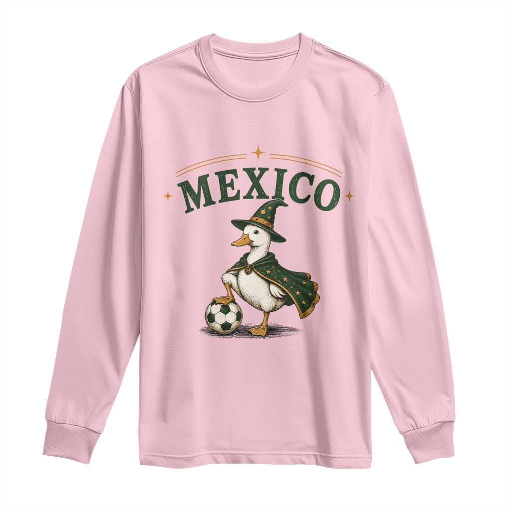 Vintage Mexico Soccer Wizard Duck Magical Fantasy Long Sleeve Shirt Retro Mexican Pride Football Fans
