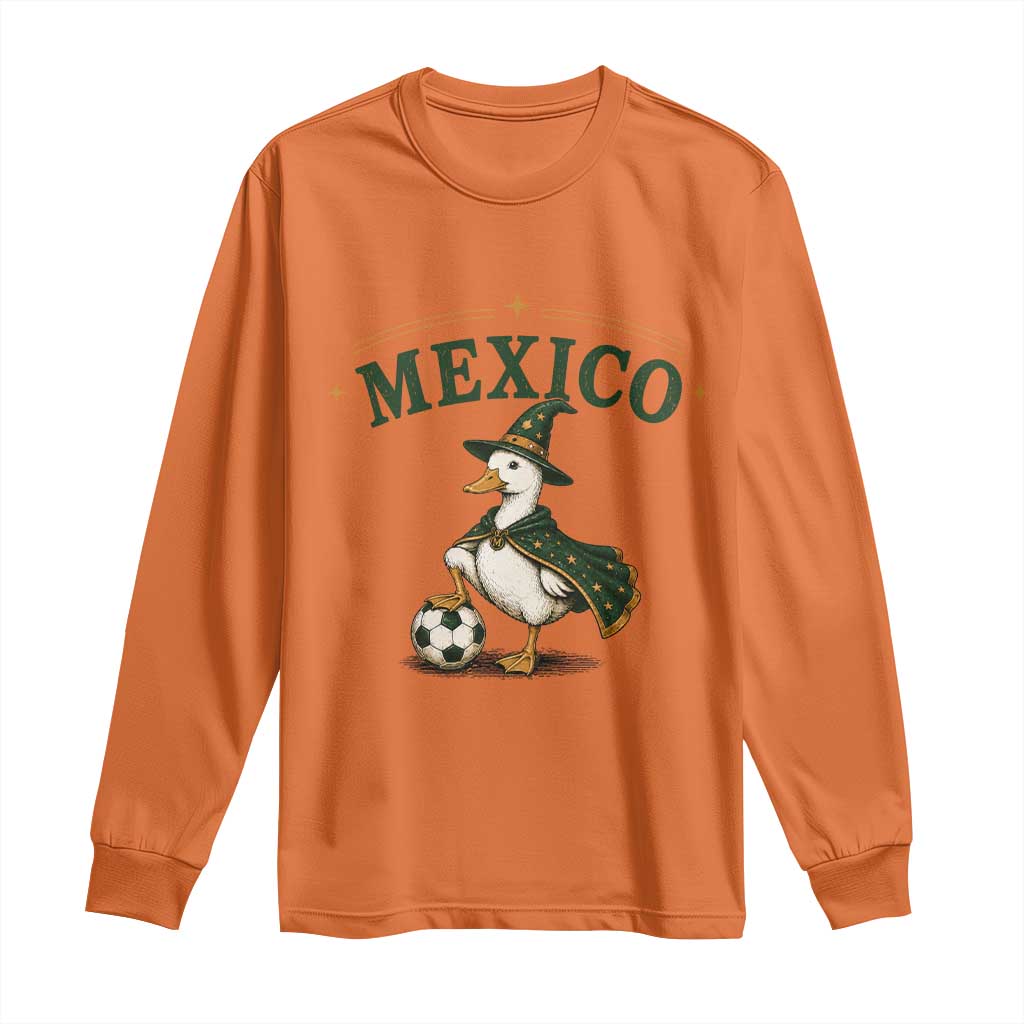 Vintage Mexico Soccer Wizard Duck Magical Fantasy Long Sleeve Shirt Retro Mexican Pride Football Fans