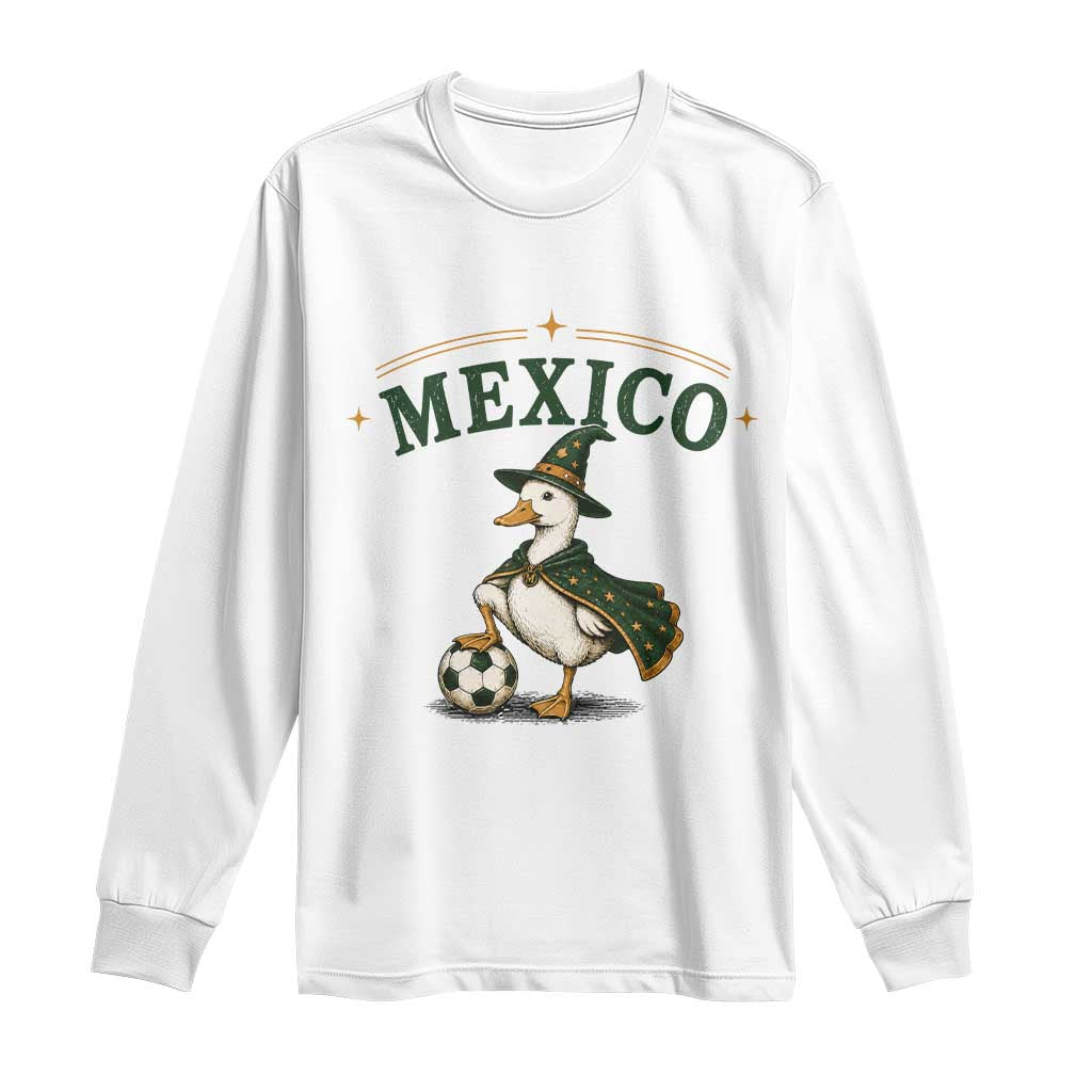 Vintage Mexico Soccer Wizard Duck Magical Fantasy Long Sleeve Shirt Retro Mexican Pride Football Fans