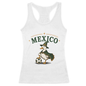 Vintage Mexico Soccer Wizard Duck Magical Fantasy Racerback Tank Top Retro Mexican Pride Football Fans