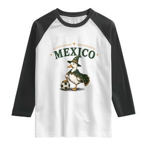 Vintage Mexico Soccer Wizard Duck Magical Fantasy Raglan Shirt Retro Mexican Pride Football Fans