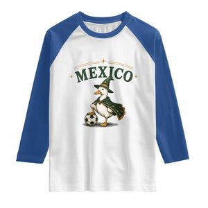 Vintage Mexico Soccer Wizard Duck Magical Fantasy Raglan Shirt Retro Mexican Pride Football Fans