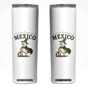 Vintage Mexico Soccer Wizard Duck Magical Fantasy Skinny Tumbler Retro Mexican Pride Football Fans