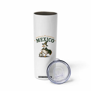 Vintage Mexico Soccer Wizard Duck Magical Fantasy Skinny Tumbler Retro Mexican Pride Football Fans