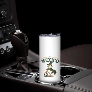 Vintage Mexico Soccer Wizard Duck Magical Fantasy Skinny Tumbler Retro Mexican Pride Football Fans