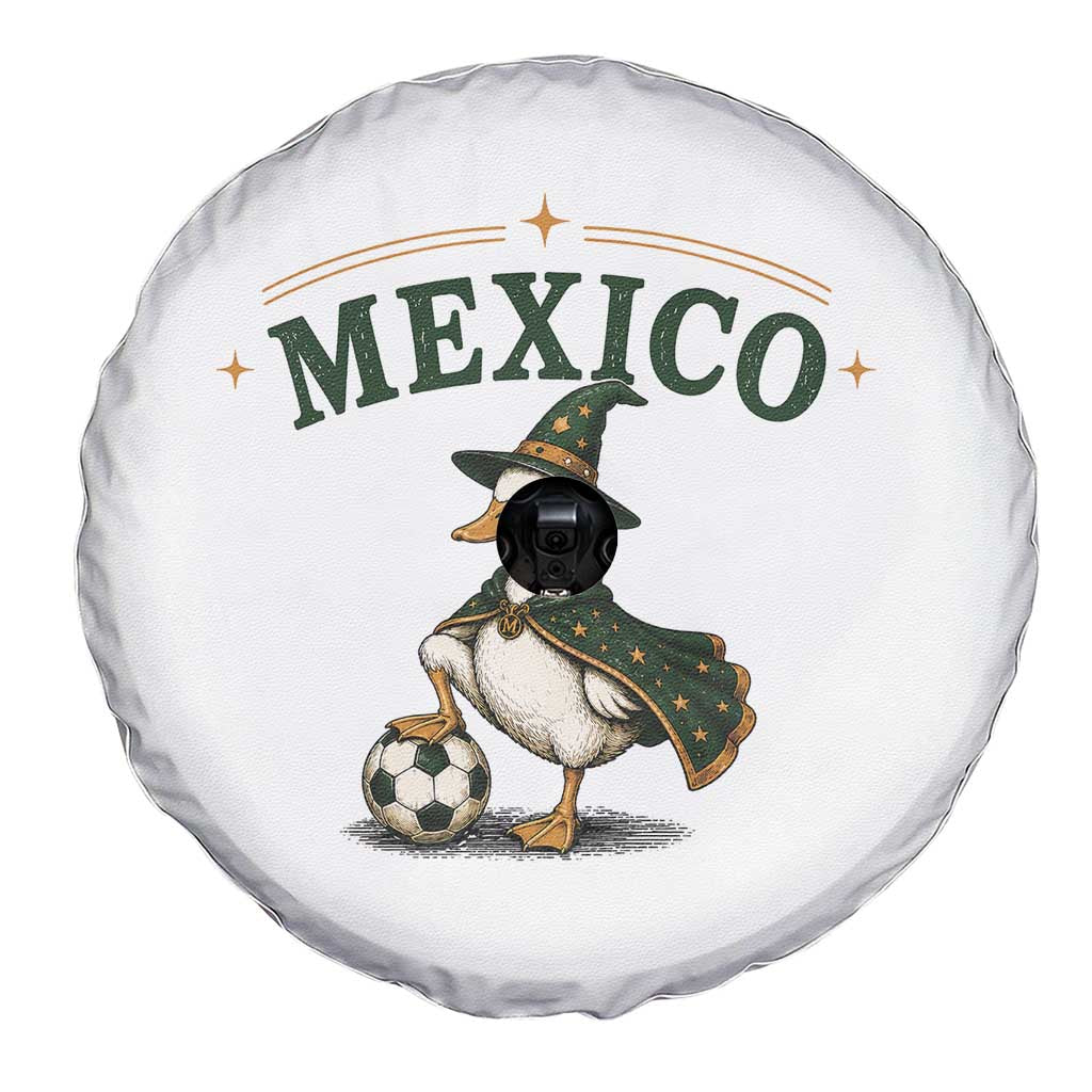 Vintage Mexico Soccer Wizard Duck Magical Fantasy Spare Tire Cover Retro Mexican Pride Football Fans