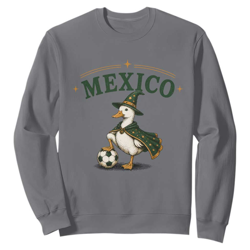 Vintage Mexico Soccer Wizard Duck Magical Fantasy Sweatshirt Retro Mexican Pride Football Fans