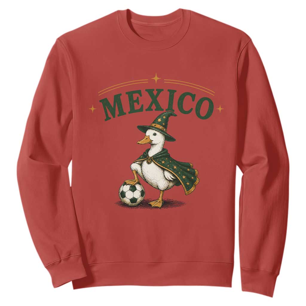 Vintage Mexico Soccer Wizard Duck Magical Fantasy Sweatshirt Retro Mexican Pride Football Fans
