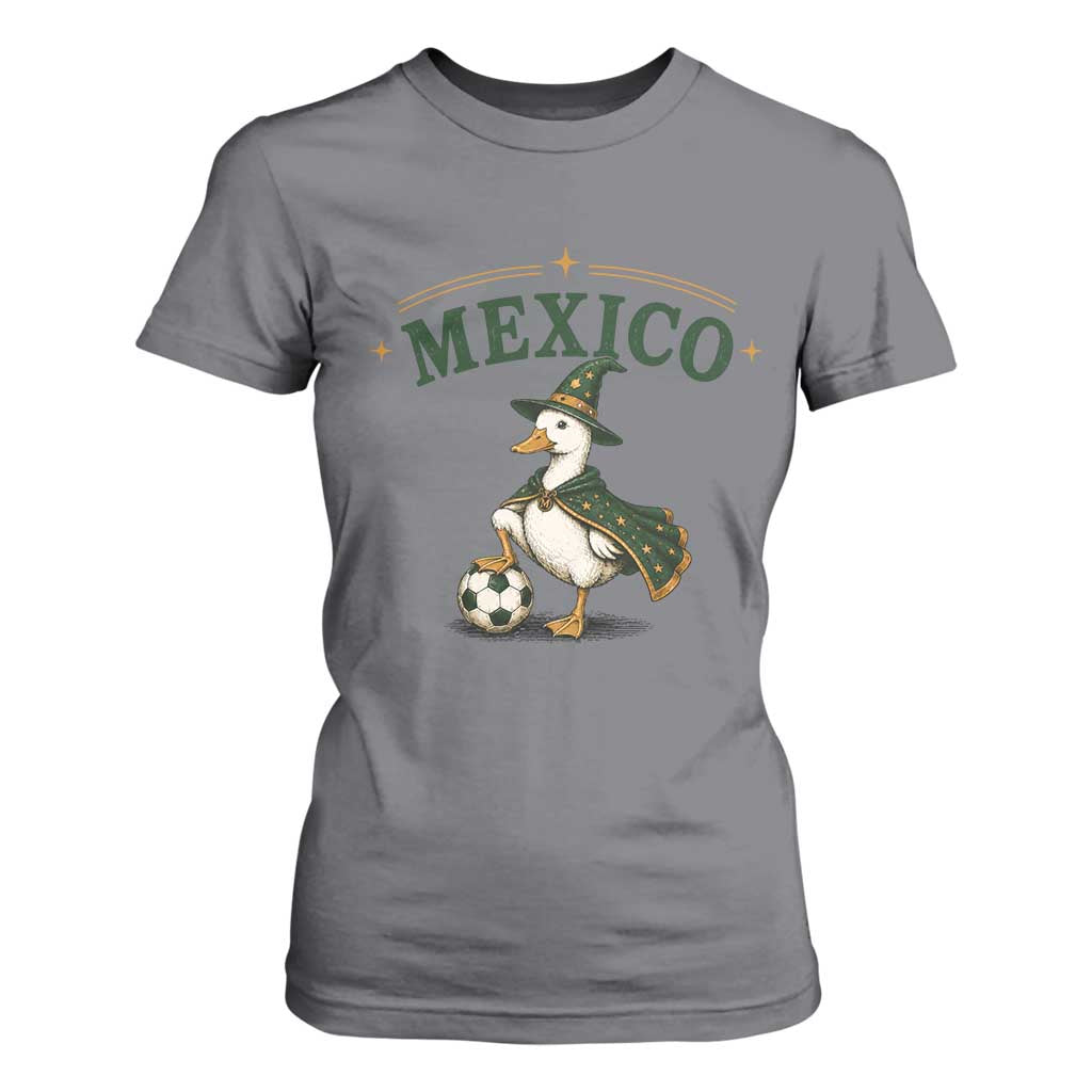 Vintage Mexico Soccer Wizard Duck Magical Fantasy T Shirt For Women Retro Mexican Pride Football Fans