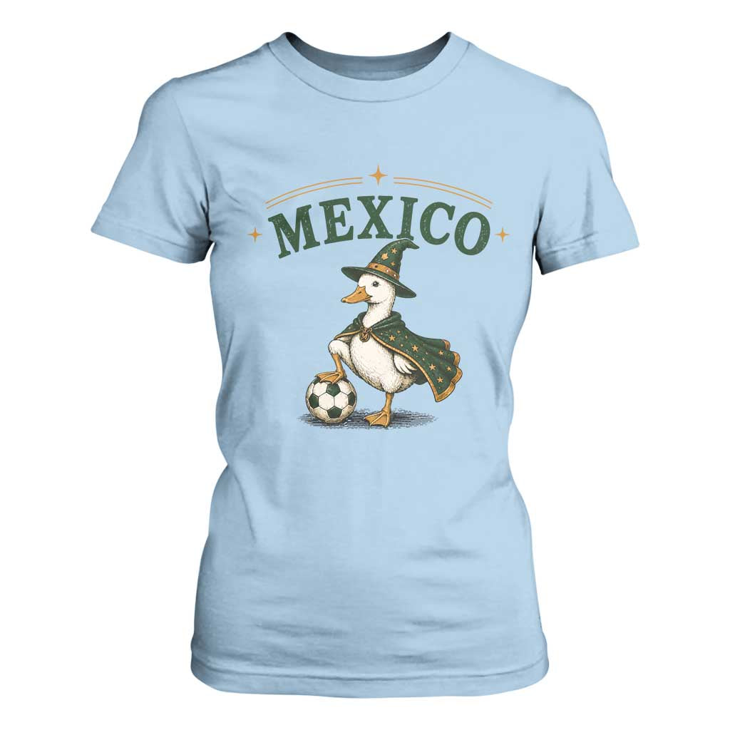 Vintage Mexico Soccer Wizard Duck Magical Fantasy T Shirt For Women Retro Mexican Pride Football Fans