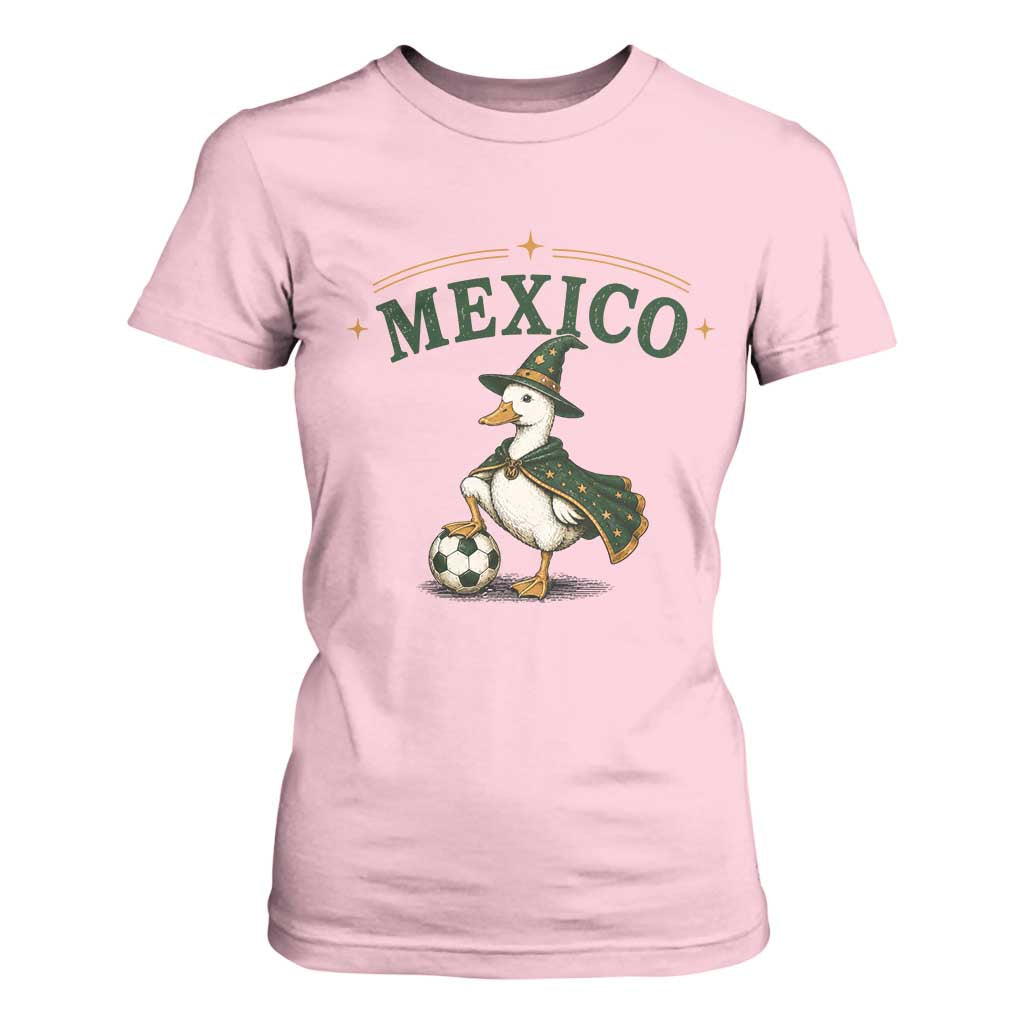 Vintage Mexico Soccer Wizard Duck Magical Fantasy T Shirt For Women Retro Mexican Pride Football Fans