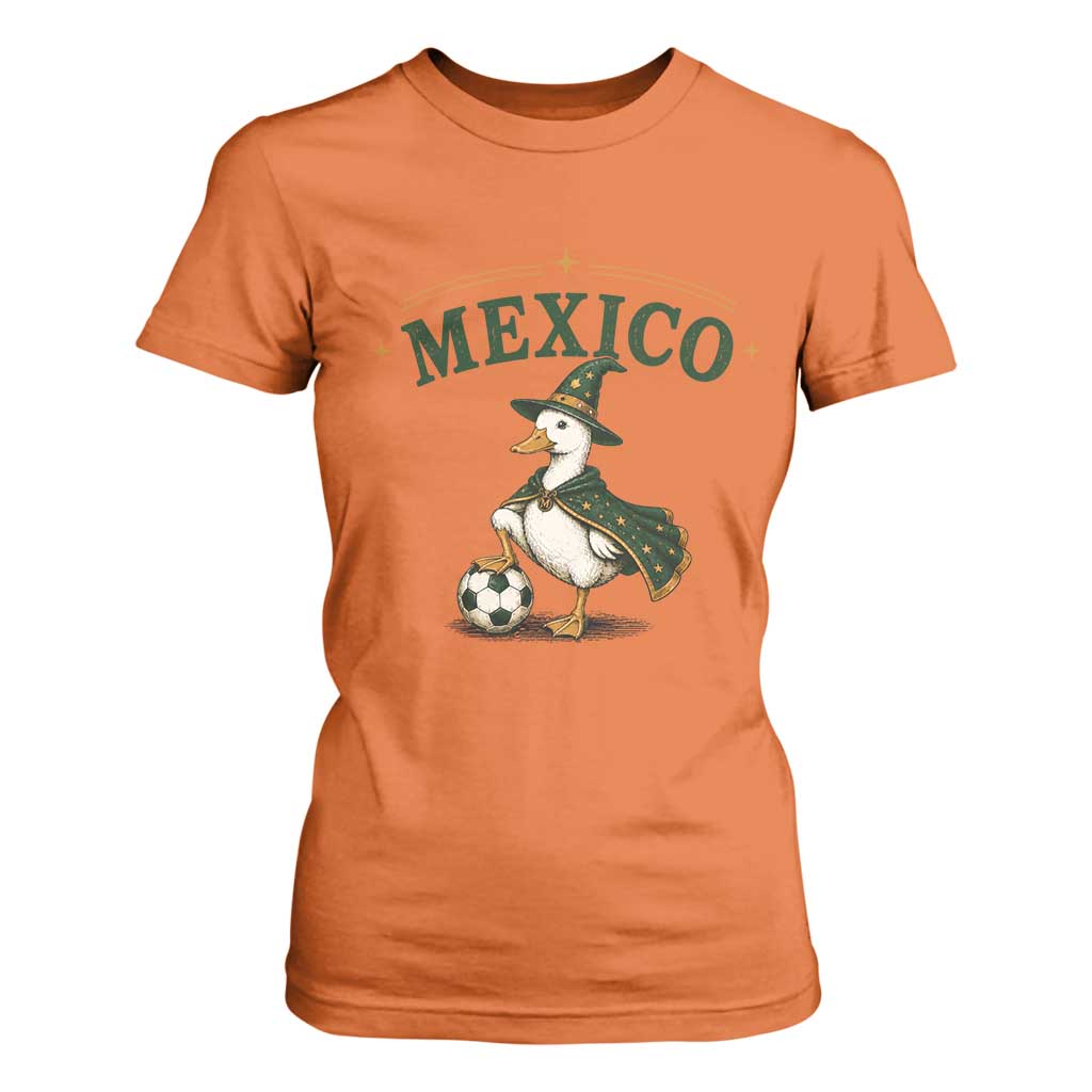 Vintage Mexico Soccer Wizard Duck Magical Fantasy T Shirt For Women Retro Mexican Pride Football Fans
