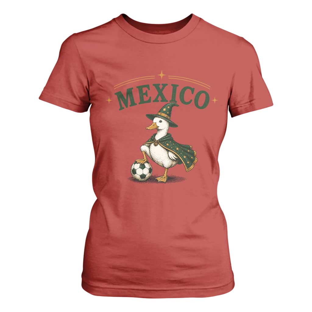 Vintage Mexico Soccer Wizard Duck Magical Fantasy T Shirt For Women Retro Mexican Pride Football Fans