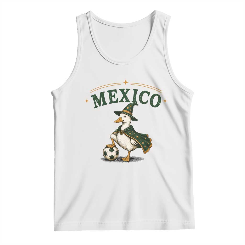 Vintage Mexico Soccer Wizard Duck Magical Fantasy Tank Top Retro Mexican Pride Football Fans