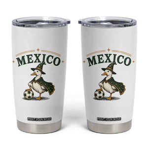 Vintage Mexico Soccer Wizard Duck Magical Fantasy Tumbler Cup Retro Mexican Pride Football Fans