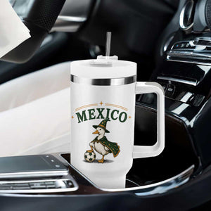 Vintage Mexico Soccer Wizard Duck Magical Fantasy Tumbler With Handle Retro Mexican Pride Football Fans