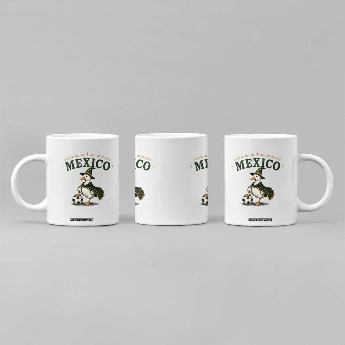 Vintage Mexico Soccer Wizard Duck Magical Fantasy Coffee Mug Retro Mexican Pride Football Fans