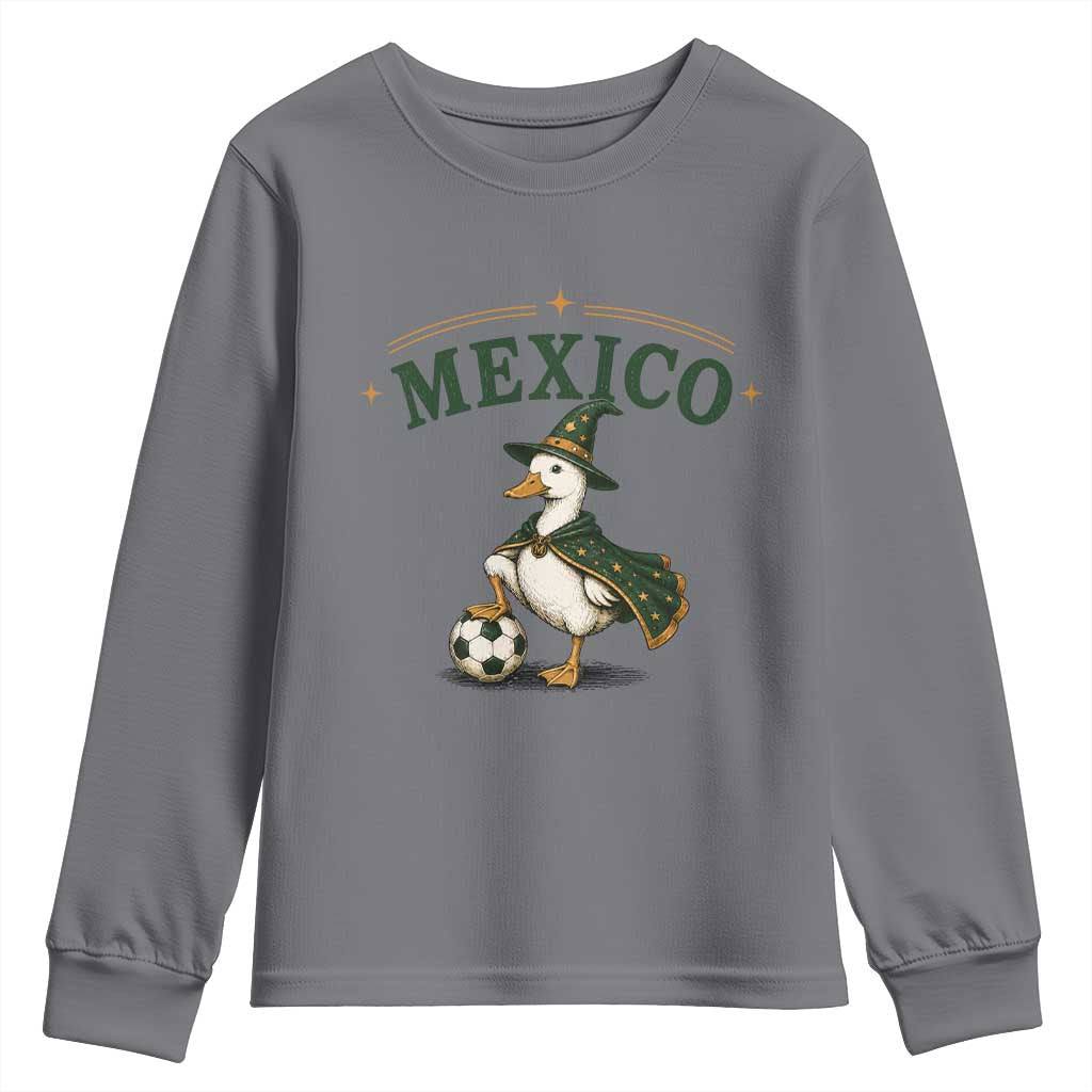 Vintage Mexico Soccer Wizard Duck Magical Fantasy Youth Sweatshirt Retro Mexican Pride Football Fans