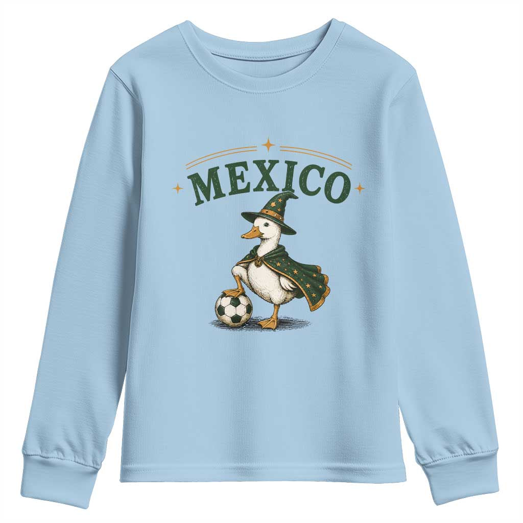 Vintage Mexico Soccer Wizard Duck Magical Fantasy Youth Sweatshirt Retro Mexican Pride Football Fans