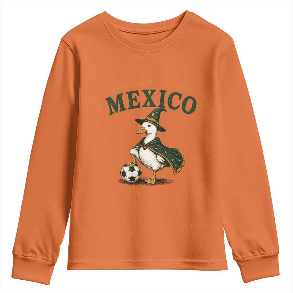 Vintage Mexico Soccer Wizard Duck Magical Fantasy Youth Sweatshirt Retro Mexican Pride Football Fans
