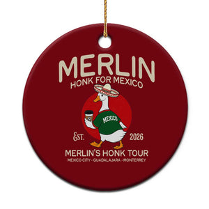 Merlin the Duck Honk Tour Mexico Retro Band Parody Ceramic Ornament Mexican Pride Soccer Locer Football Fans