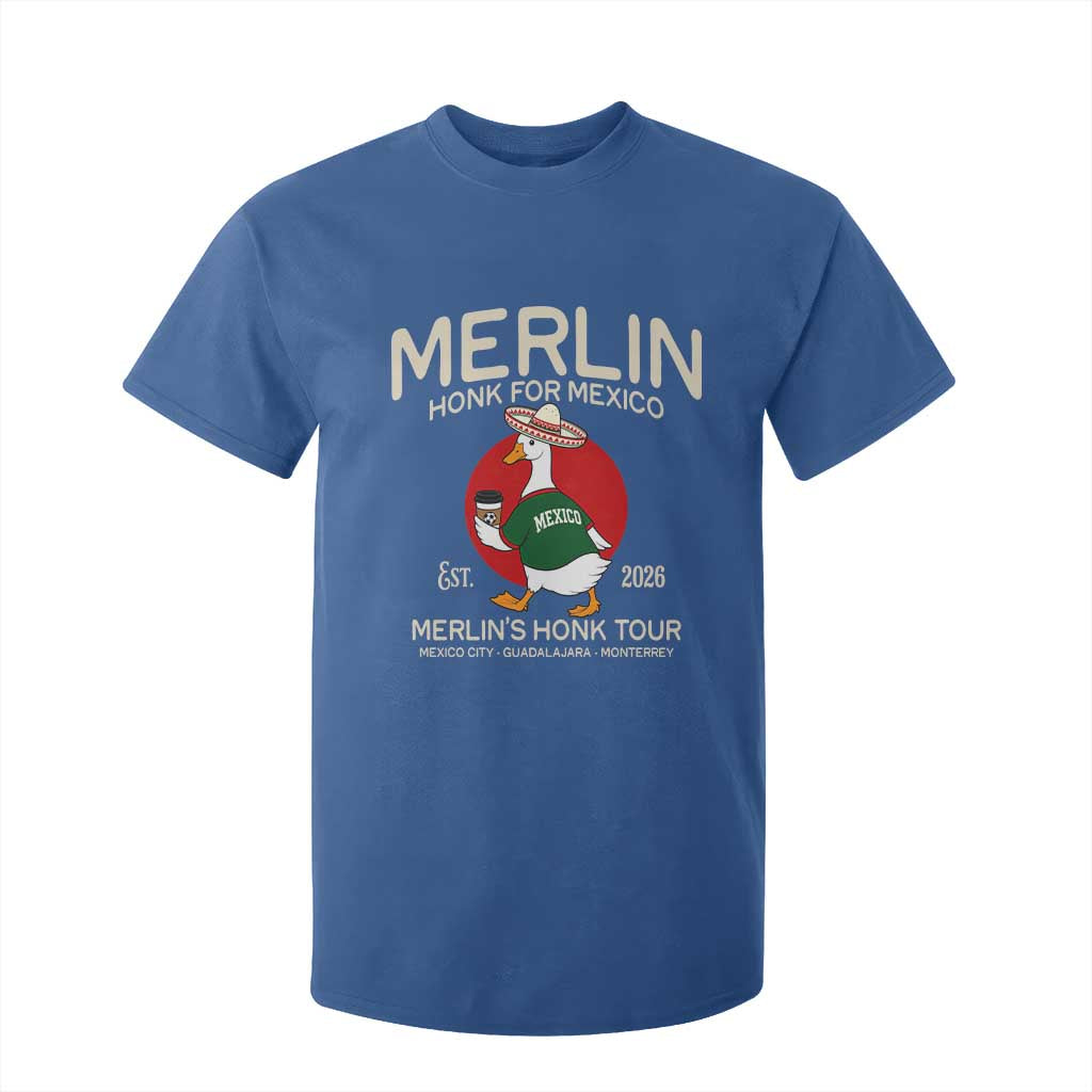 Merlin the Duck Honk Tour Mexico Retro Band Parody T Shirt For Kid Mexican Pride Soccer Locer Football Fans