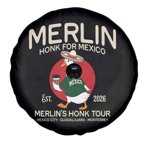 Merlin the Duck Honk Tour Mexico Retro Band Parody Spare Tire Cover Mexican Pride Soccer Locer Football Fans