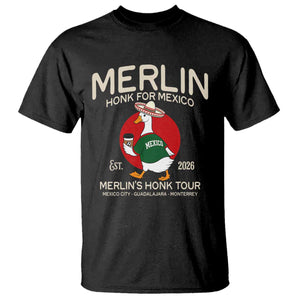 Merlin the Duck Honk Tour Mexico Retro Band Parody T Shirt Mexican Pride Soccer Locer Football Fans