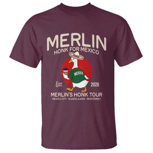 Merlin the Duck Honk Tour Mexico Retro Band Parody T Shirt Mexican Pride Soccer Locer Football Fans