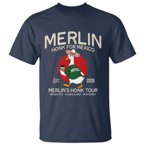 Merlin the Duck Honk Tour Mexico Retro Band Parody T Shirt Mexican Pride Soccer Locer Football Fans