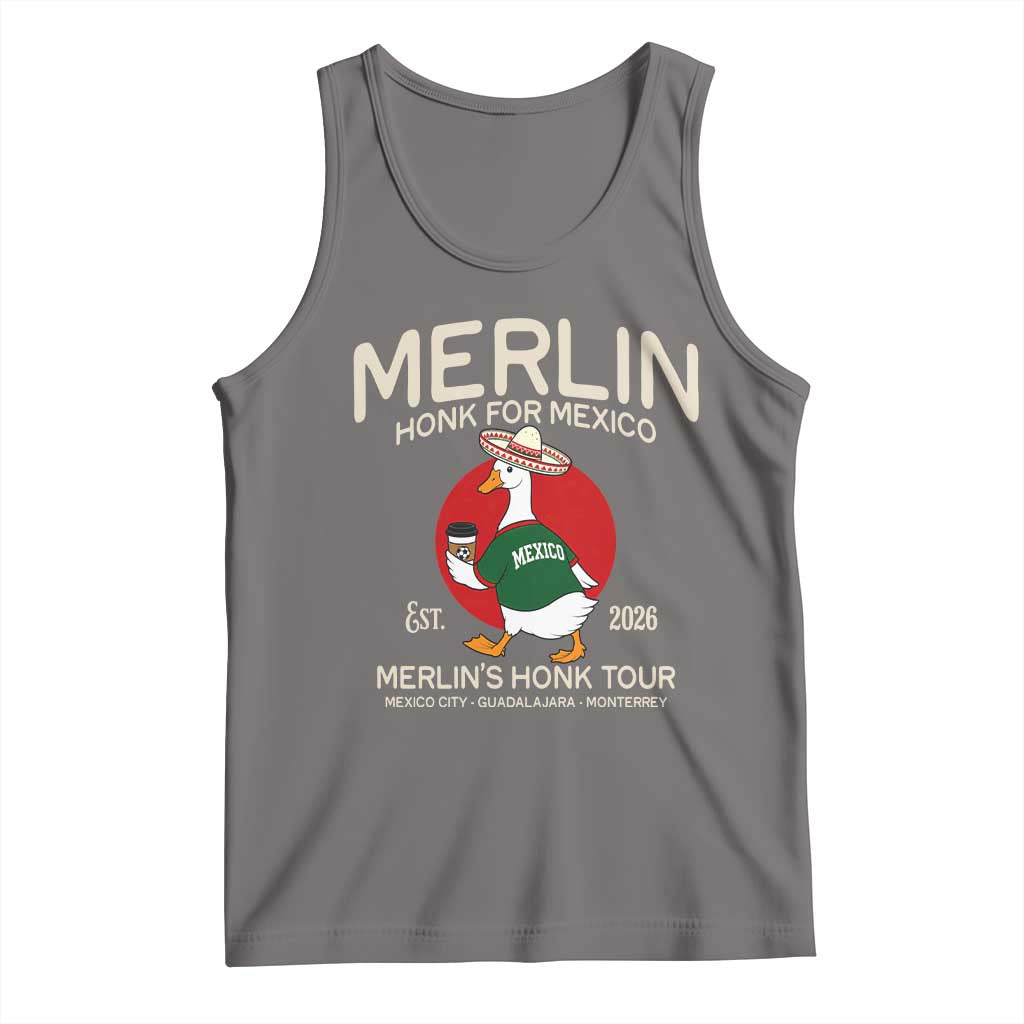 Merlin the Duck Honk Tour Mexico Retro Band Parody Tank Top Mexican Pride Soccer Locer Football Fans