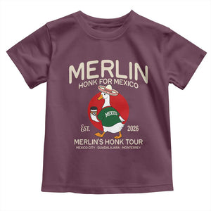 Merlin the Duck Honk Tour Mexico Retro Band Parody Toddler T Shirt Mexican Pride Soccer Locer Football Fans