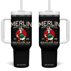 Merlin the Duck Honk Tour Mexico Retro Band Parody Tumbler With Handle Mexican Pride Soccer Locer Football Fans